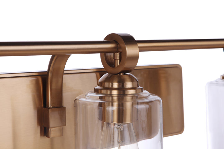 Romero Three Light Vanity in Satin Brass