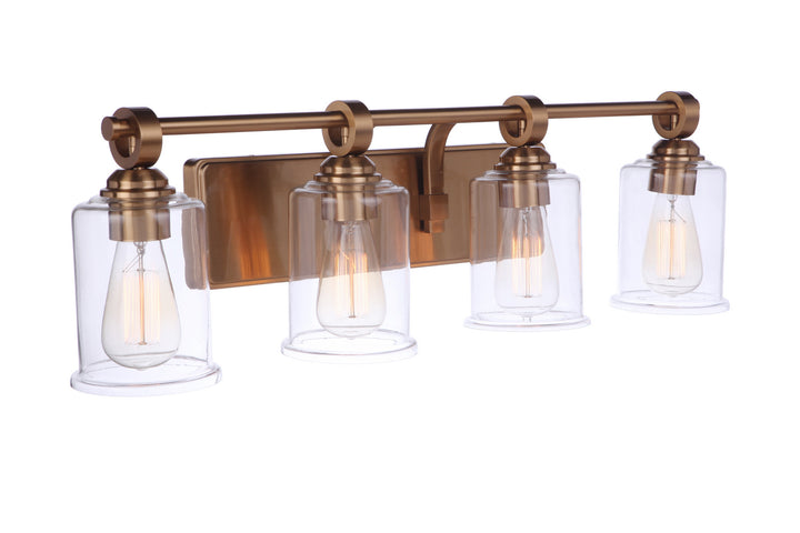 Romero Four Light Vanity in Satin Brass