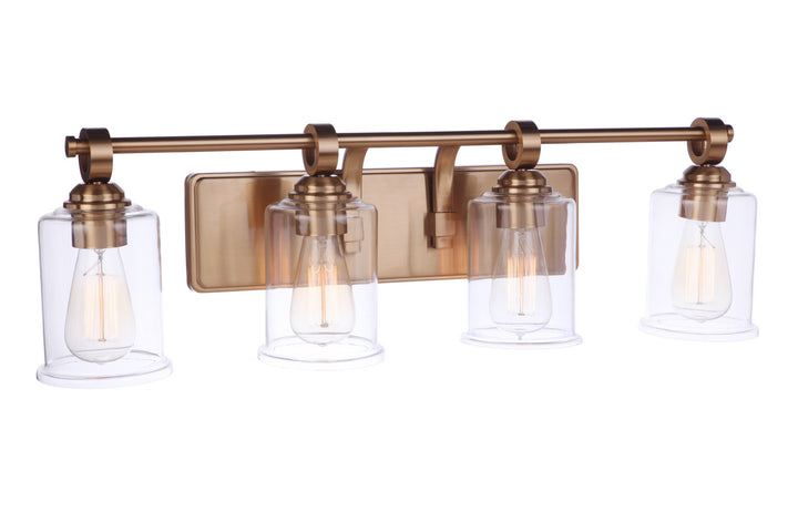 Romero Four Light Vanity in Satin Brass