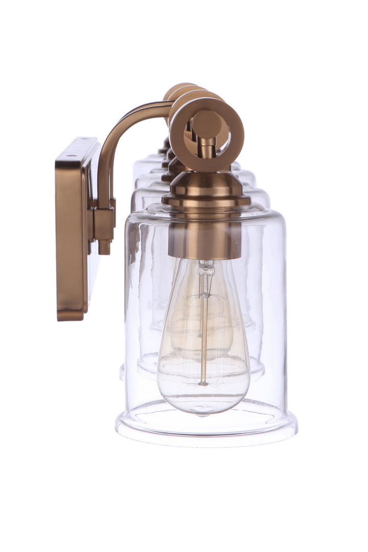 Romero Four Light Vanity in Satin Brass