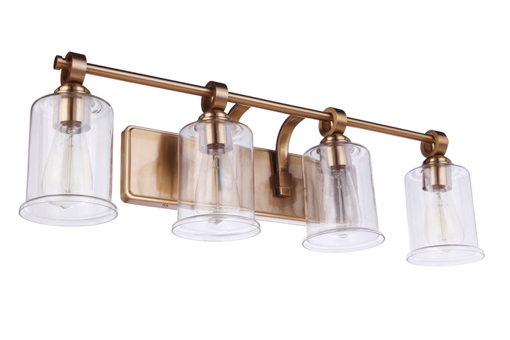 Romero Four Light Vanity in Satin Brass