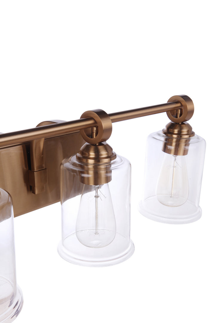 Romero Four Light Vanity in Satin Brass