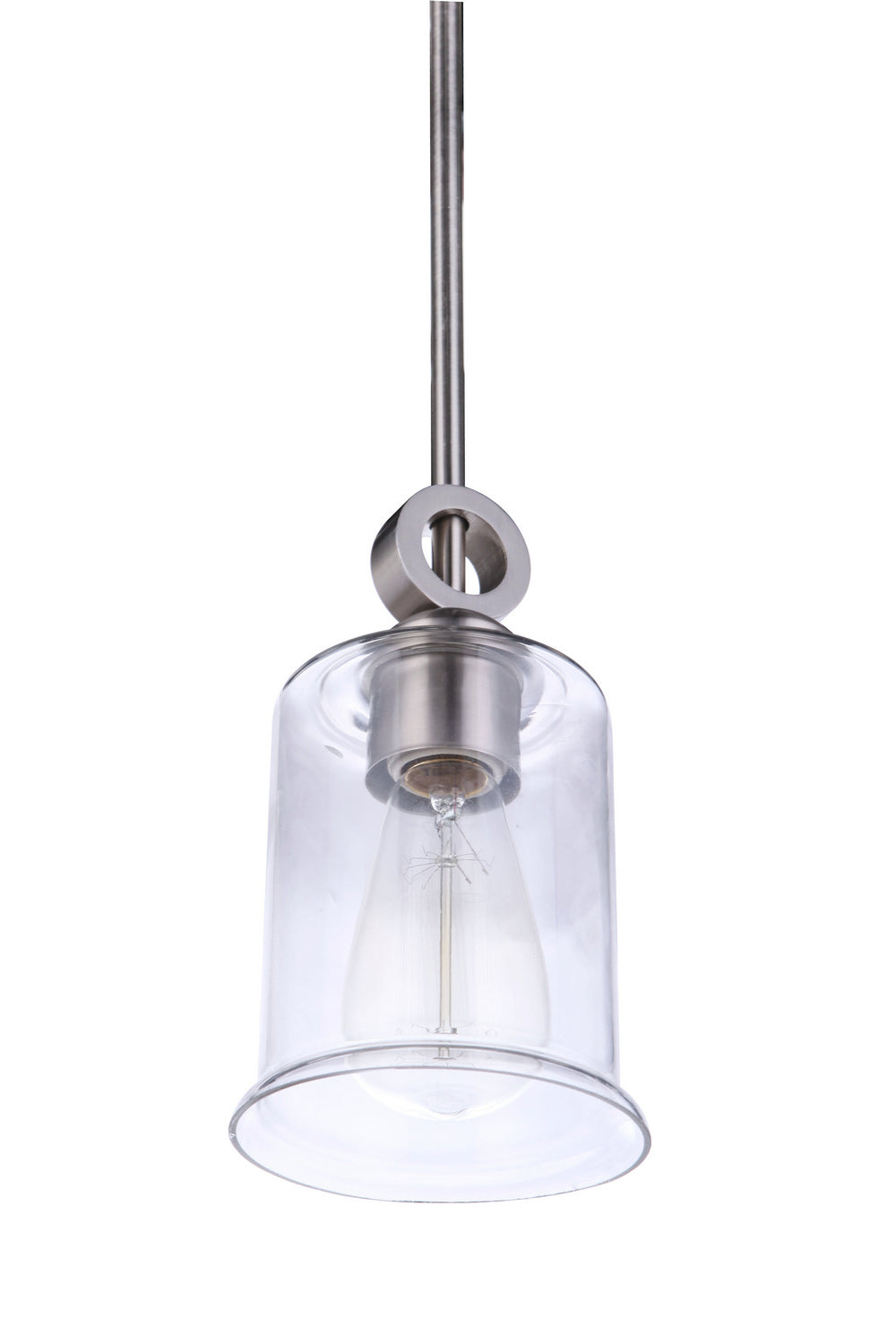 Romero One Light Mini Pendant in Satin Brass