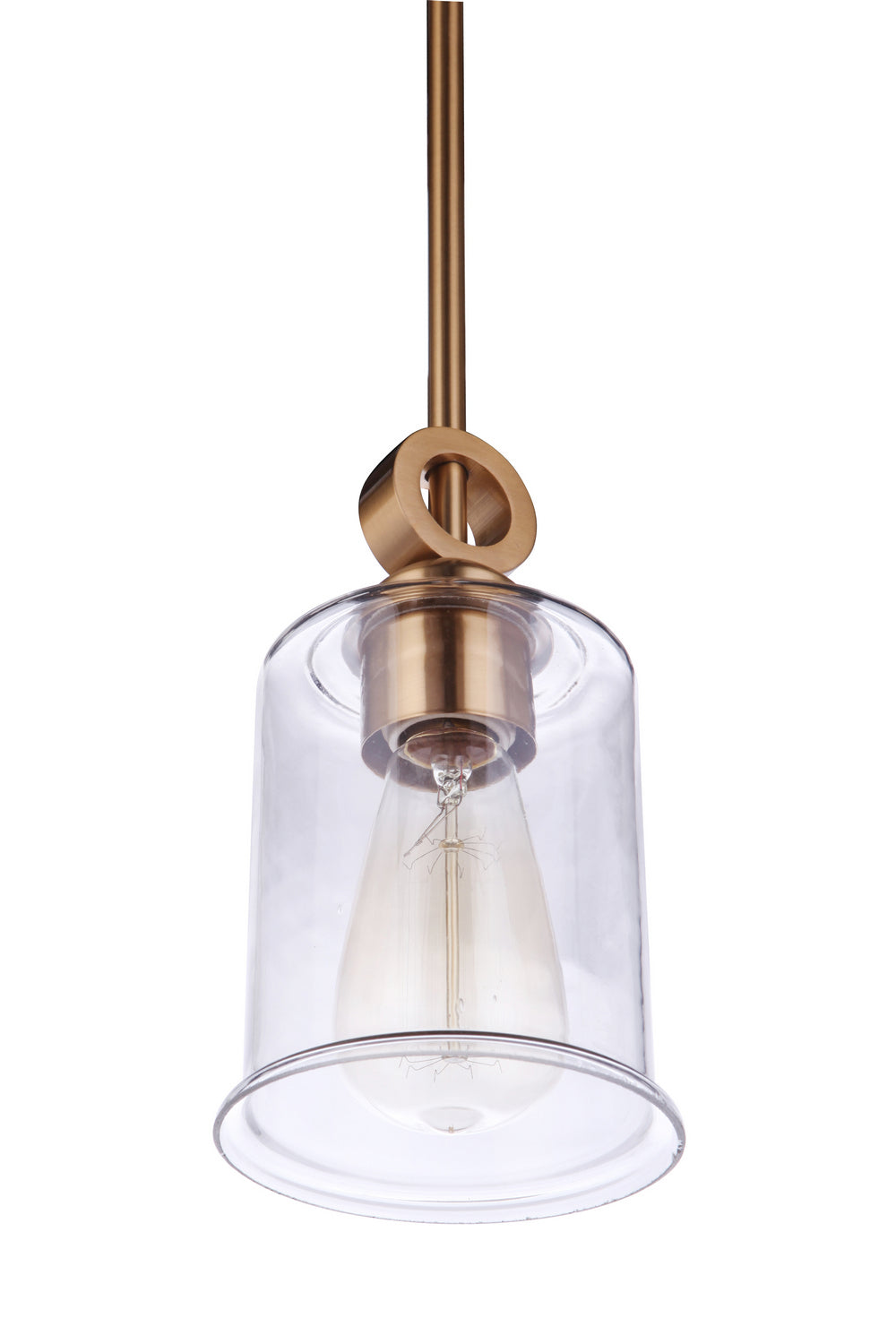 Romero One Light Mini Pendant in Satin Brass