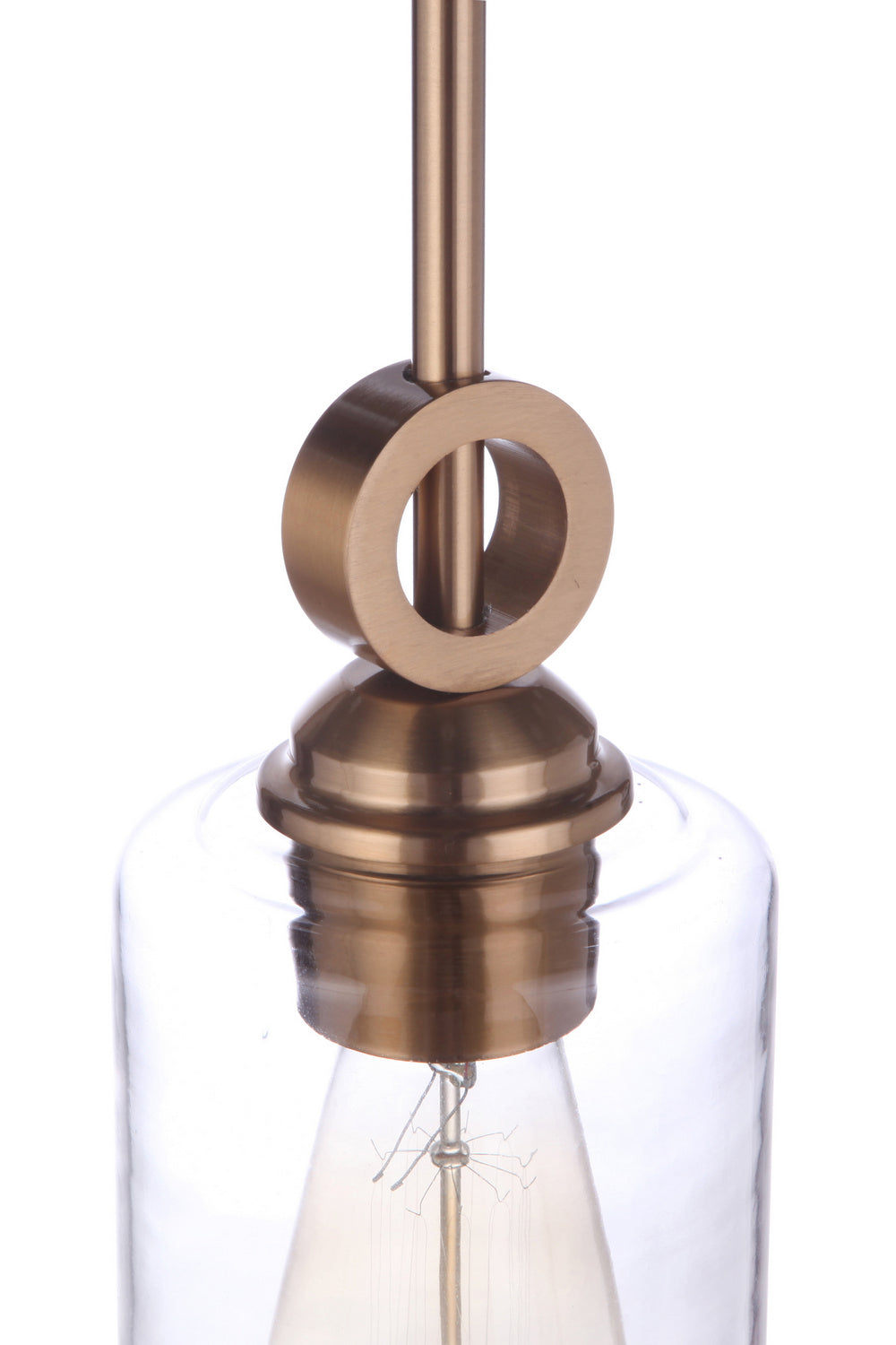 Romero One Light Mini Pendant in Satin Brass