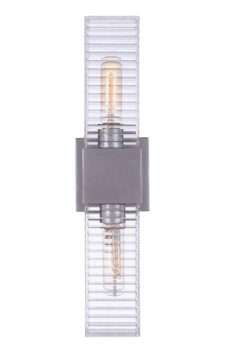 Ridge Two Light Outdoor Wall Mount in Satin Aluminum