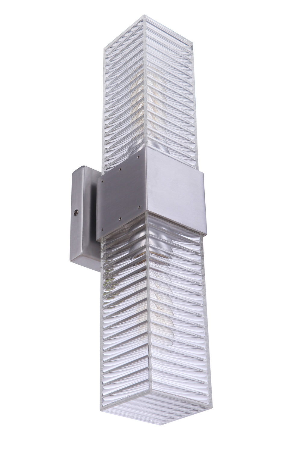 Ridge Two Light Outdoor Wall Mount in Satin Aluminum