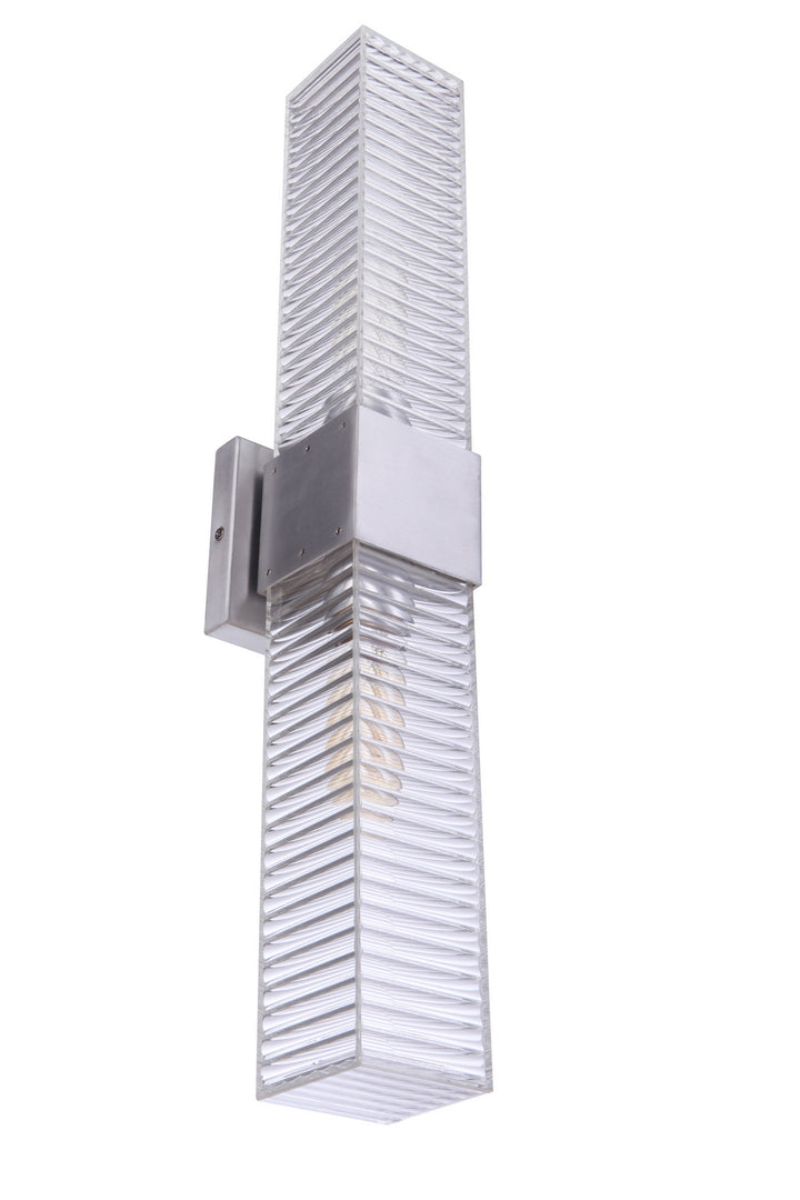 Ridge Two Light Outdoor Wall Mount in Satin Aluminum