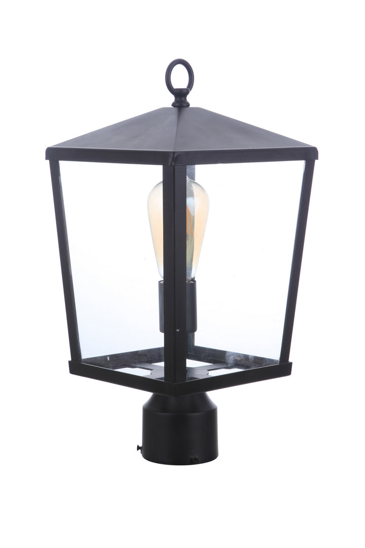 Olsen One Light Outdoor Post Mount in Midnight