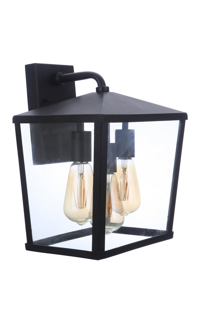 Olsen Three Light Outdoor Wall Mount in Midnight