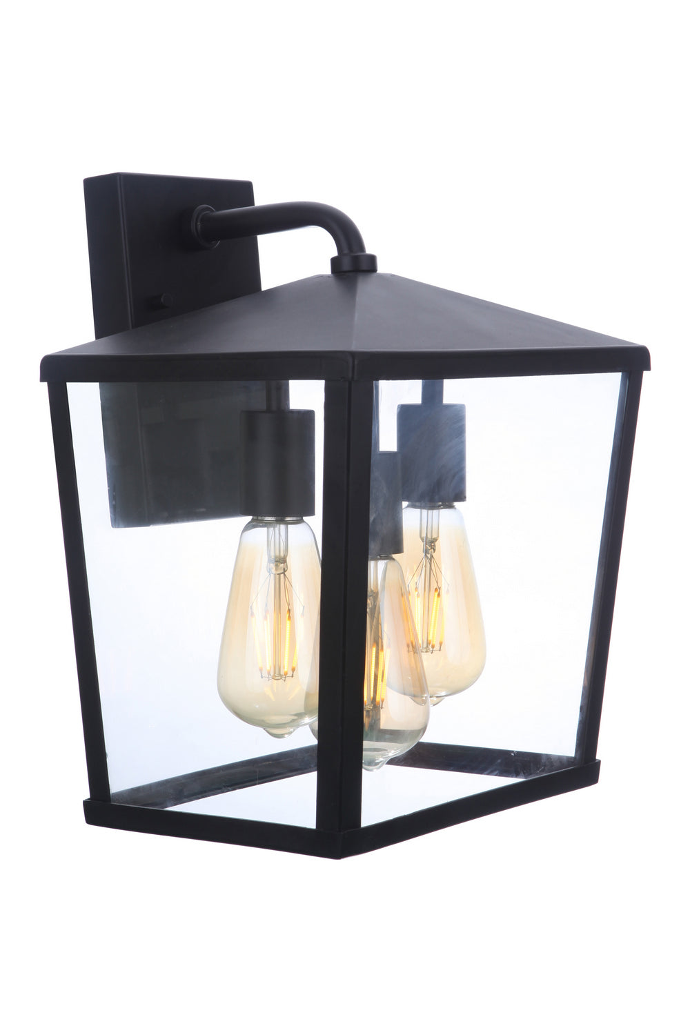 Olsen Three Light Outdoor Wall Mount in Midnight