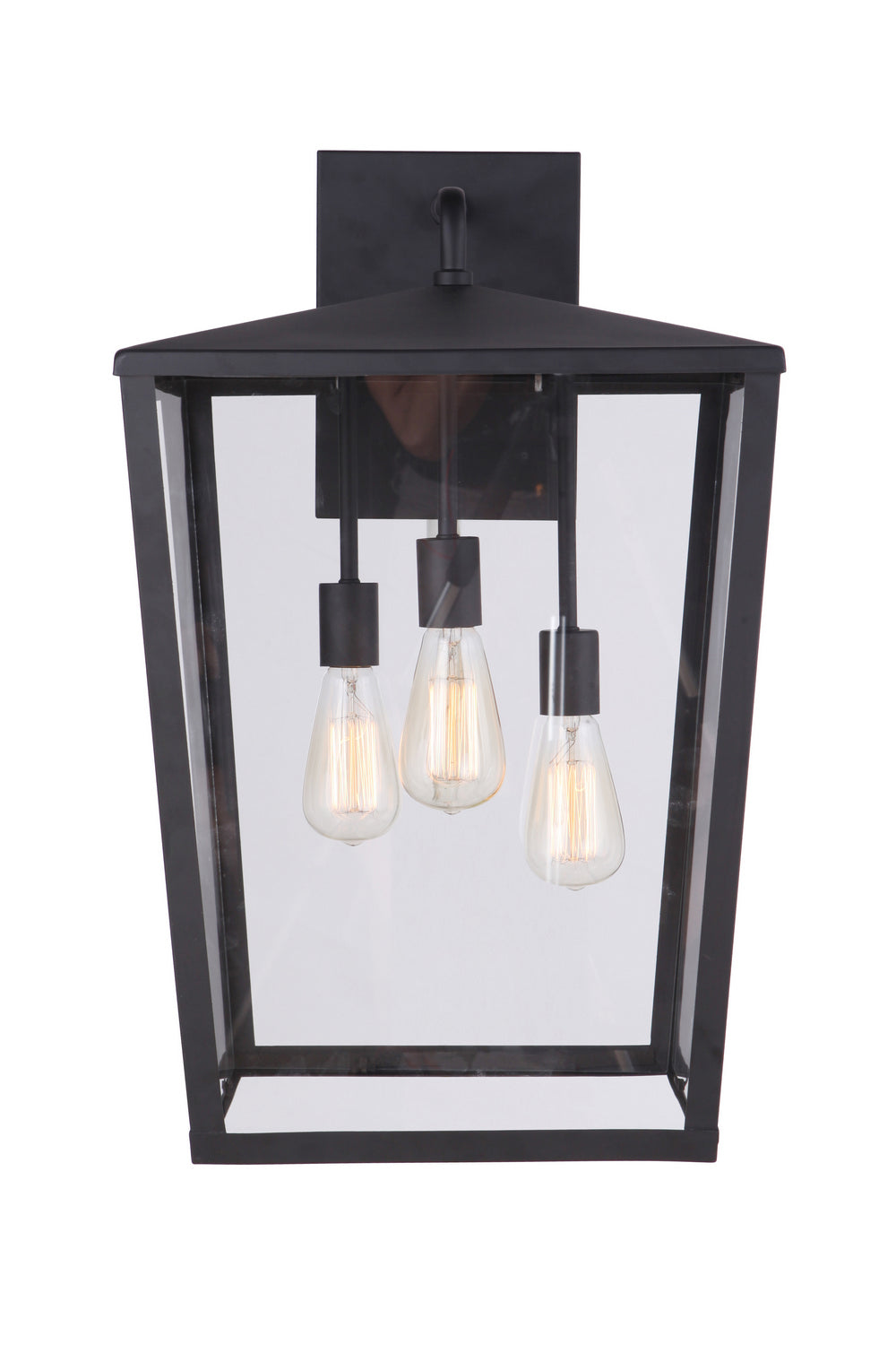 Olsen Three Light Outdoor Wall Mount in Midnight