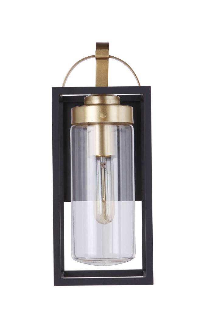 Neo One Light Outdoor Wall Mount in Midnight/Satin Brass