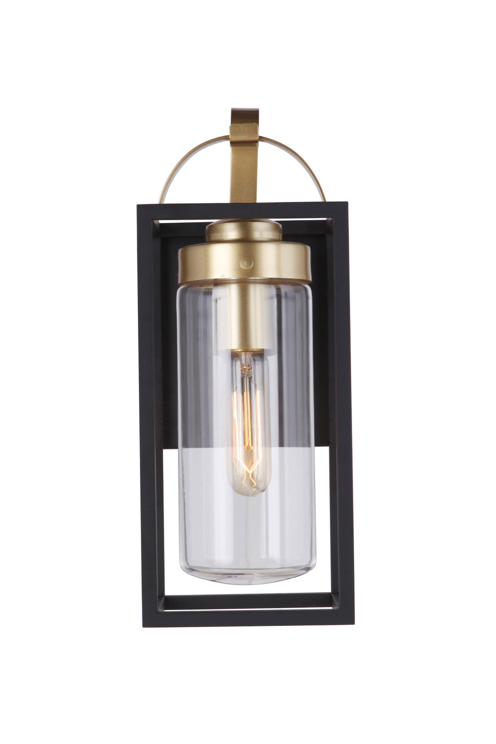 Neo One Light Outdoor Wall Mount in Midnight/Satin Brass