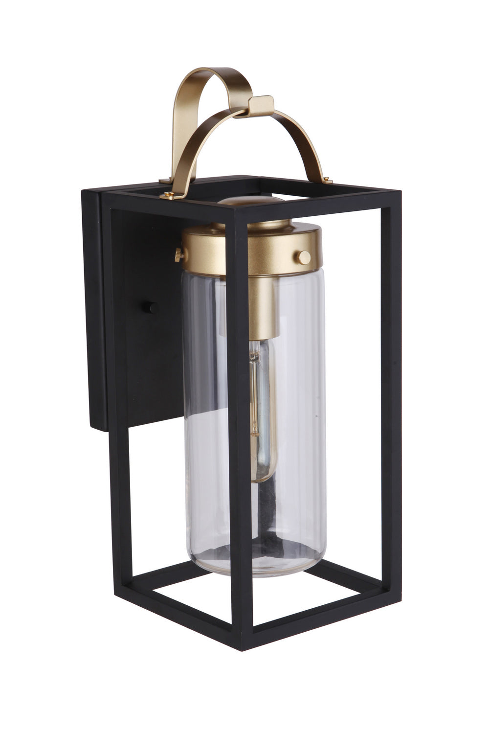 Neo One Light Outdoor Wall Mount in Midnight/Satin Brass