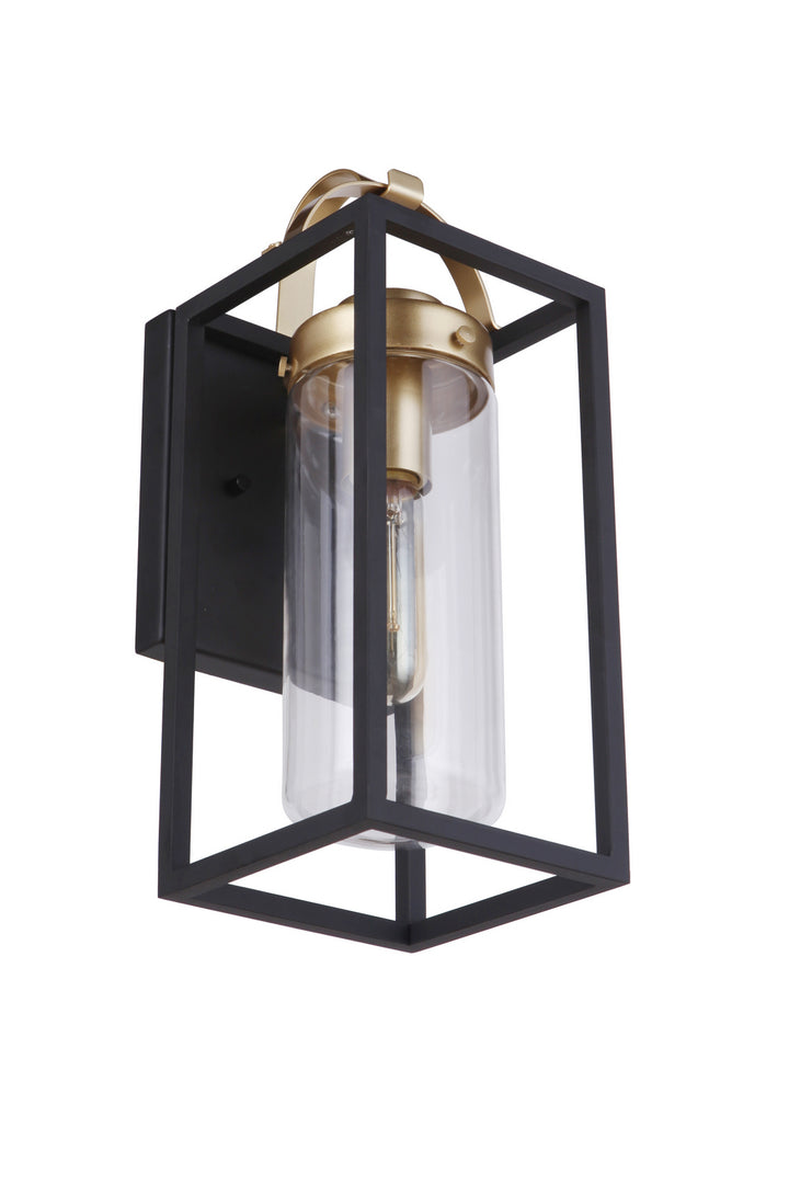 Neo One Light Outdoor Wall Mount in Midnight/Satin Brass