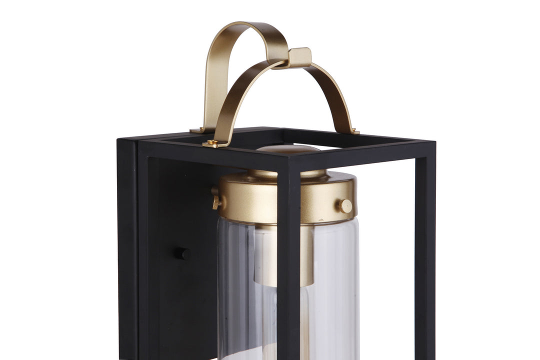 Neo One Light Outdoor Wall Mount in Midnight/Satin Brass