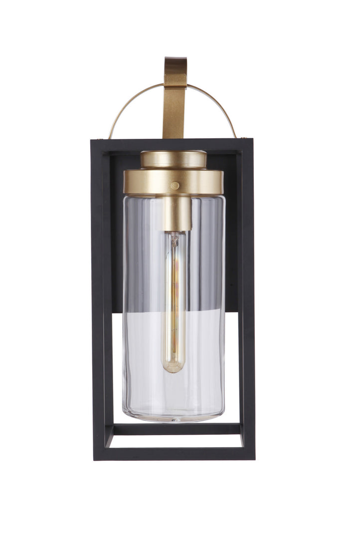 Neo One Light Outdoor Wall Mount in Midnight/Satin Brass