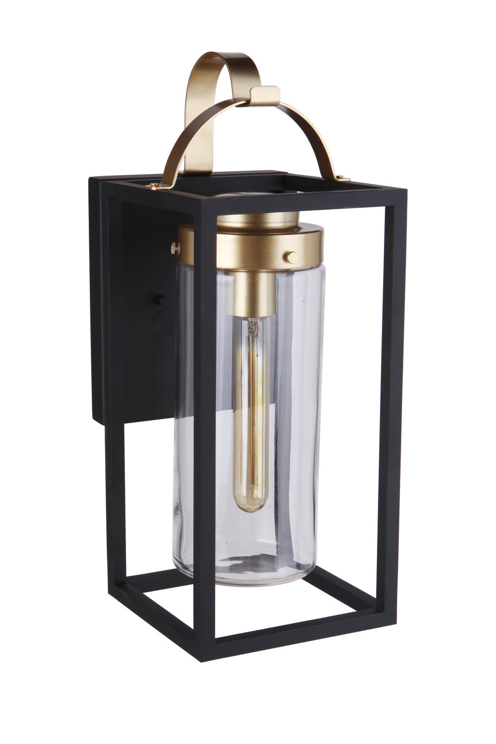 Neo One Light Outdoor Wall Mount in Midnight/Satin Brass