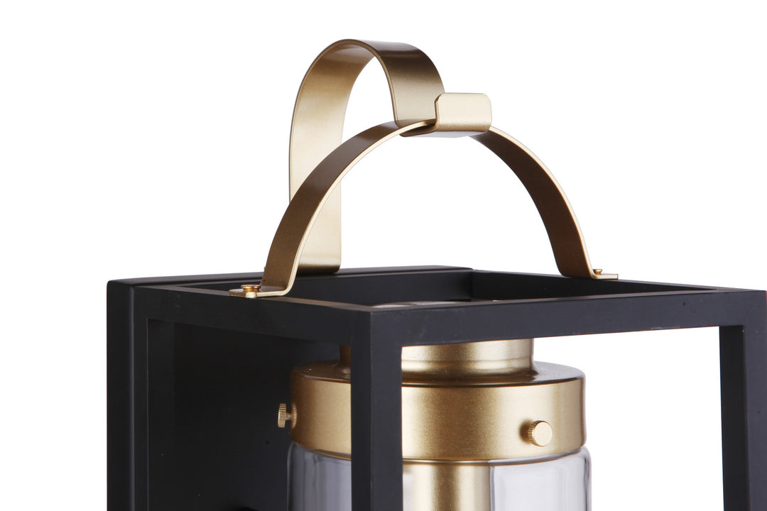 Neo One Light Outdoor Wall Mount in Midnight/Satin Brass