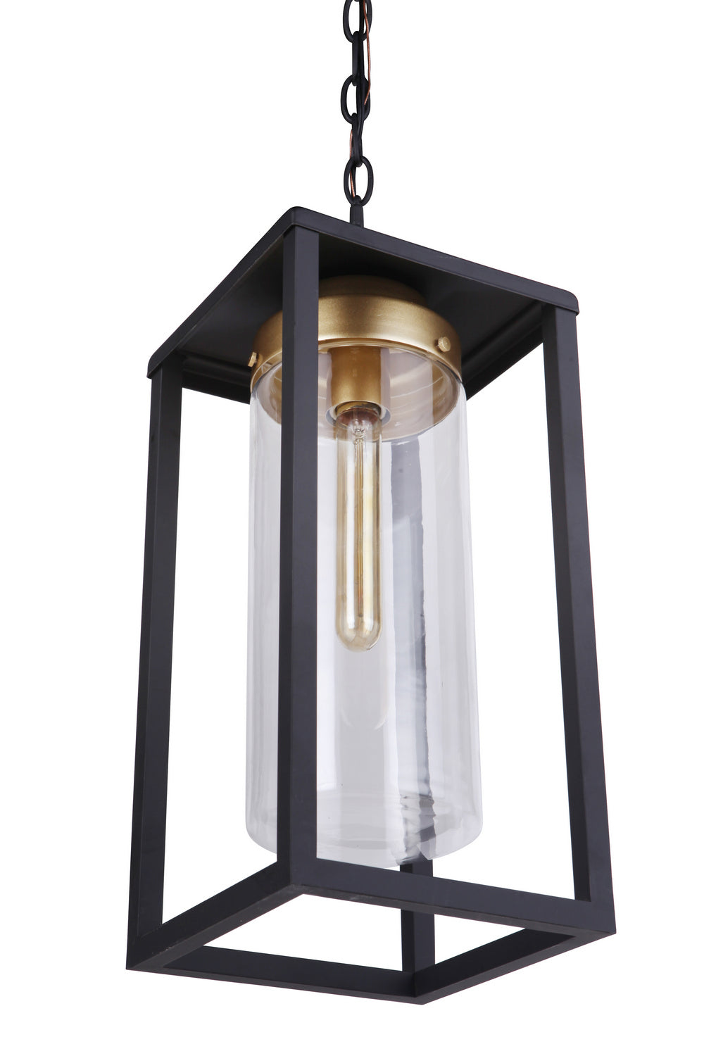 Neo One Light Outdoor Pendant in Midnight/Satin Brass