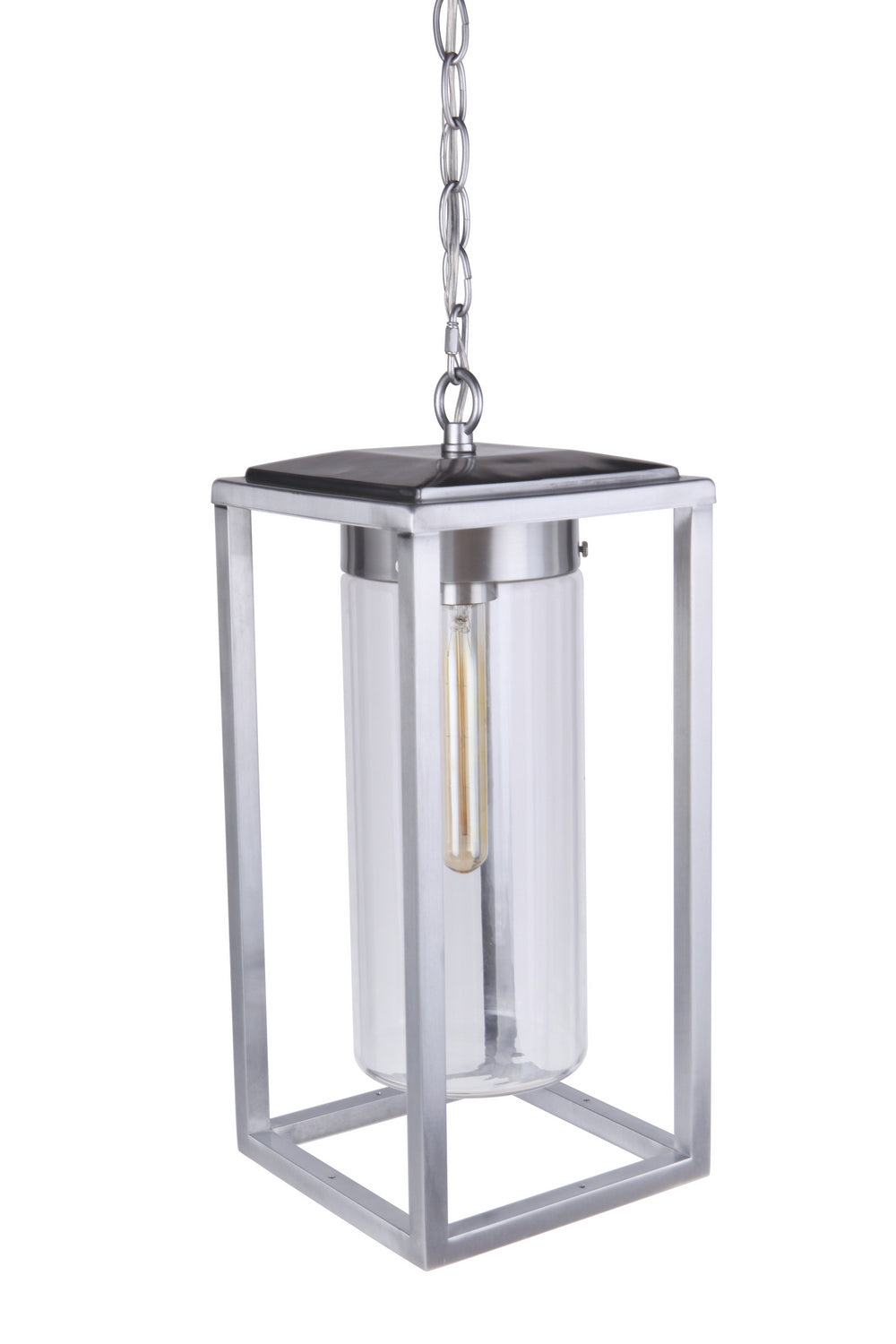 Neo One Light Outdoor Pendant in Satin Aluminum