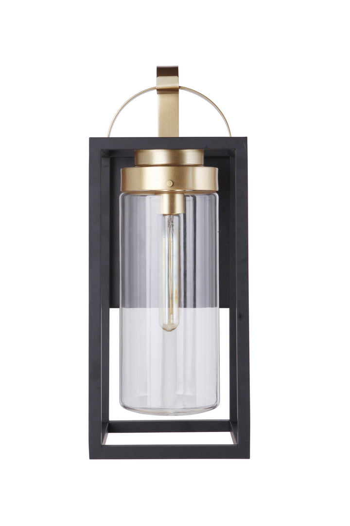 Neo One Light Outdoor Wall Mount in Midnight/Satin Brass