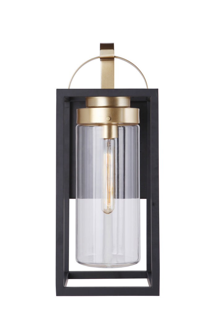 Neo One Light Outdoor Wall Mount in Midnight/Satin Brass