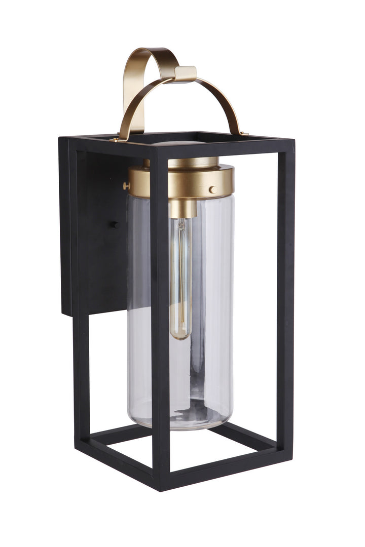 Neo One Light Outdoor Wall Mount in Midnight/Satin Brass