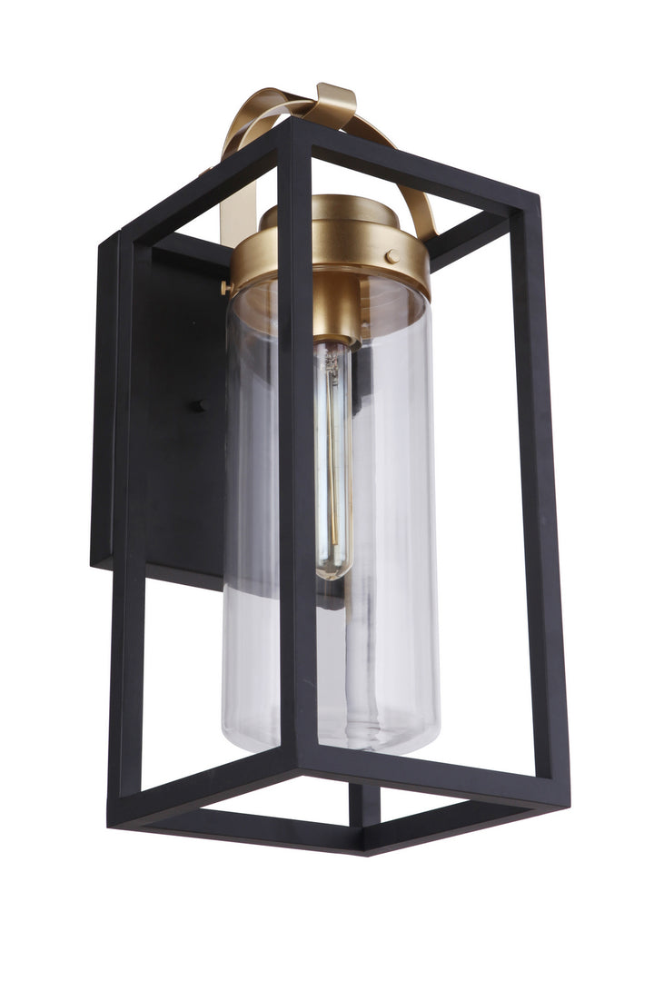 Neo One Light Outdoor Wall Mount in Midnight/Satin Brass