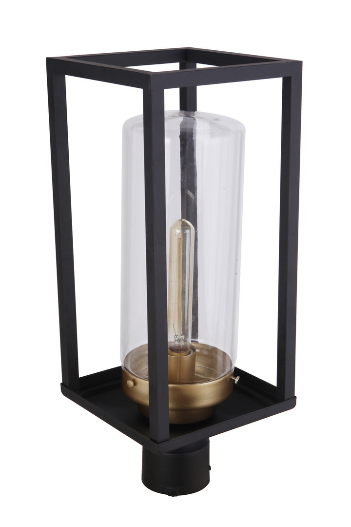 Neo One Light Outdoor Post Mount in Midnight/Satin Brass