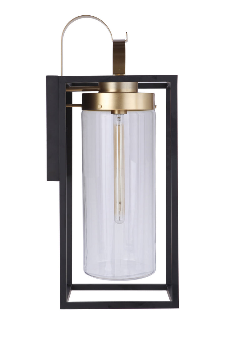 Neo One Light Outdoor Wall Mount in Midnight/Satin Brass