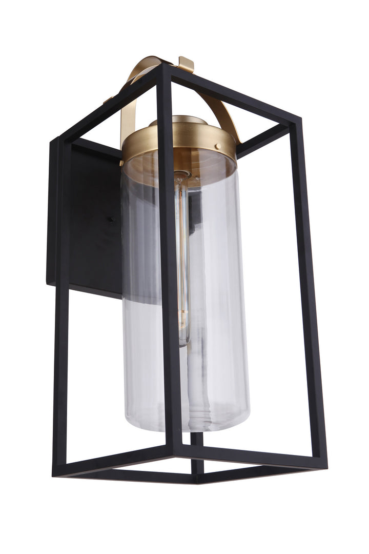 Neo One Light Outdoor Wall Mount in Midnight/Satin Brass