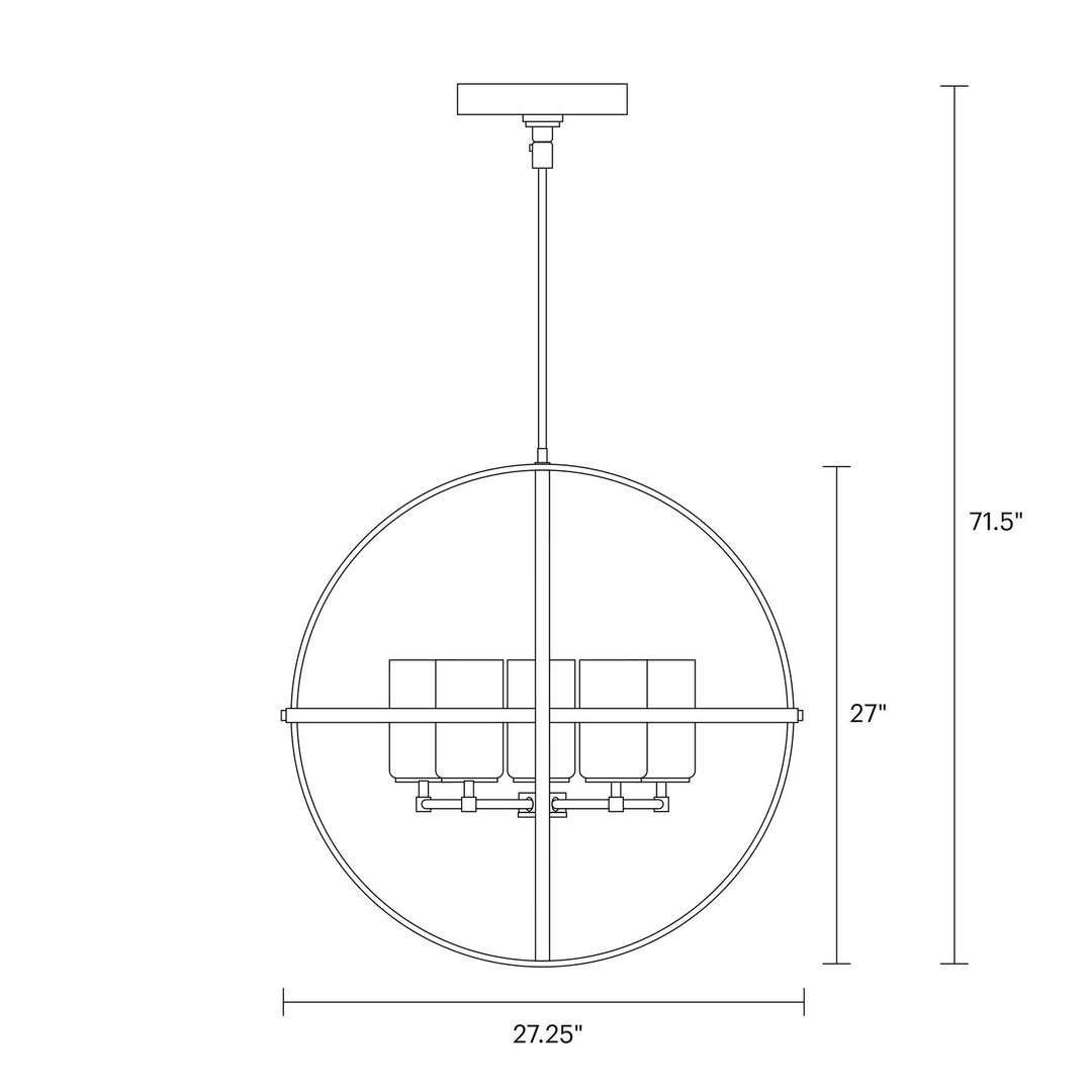 Generation Lighting. Five Light Chandelier