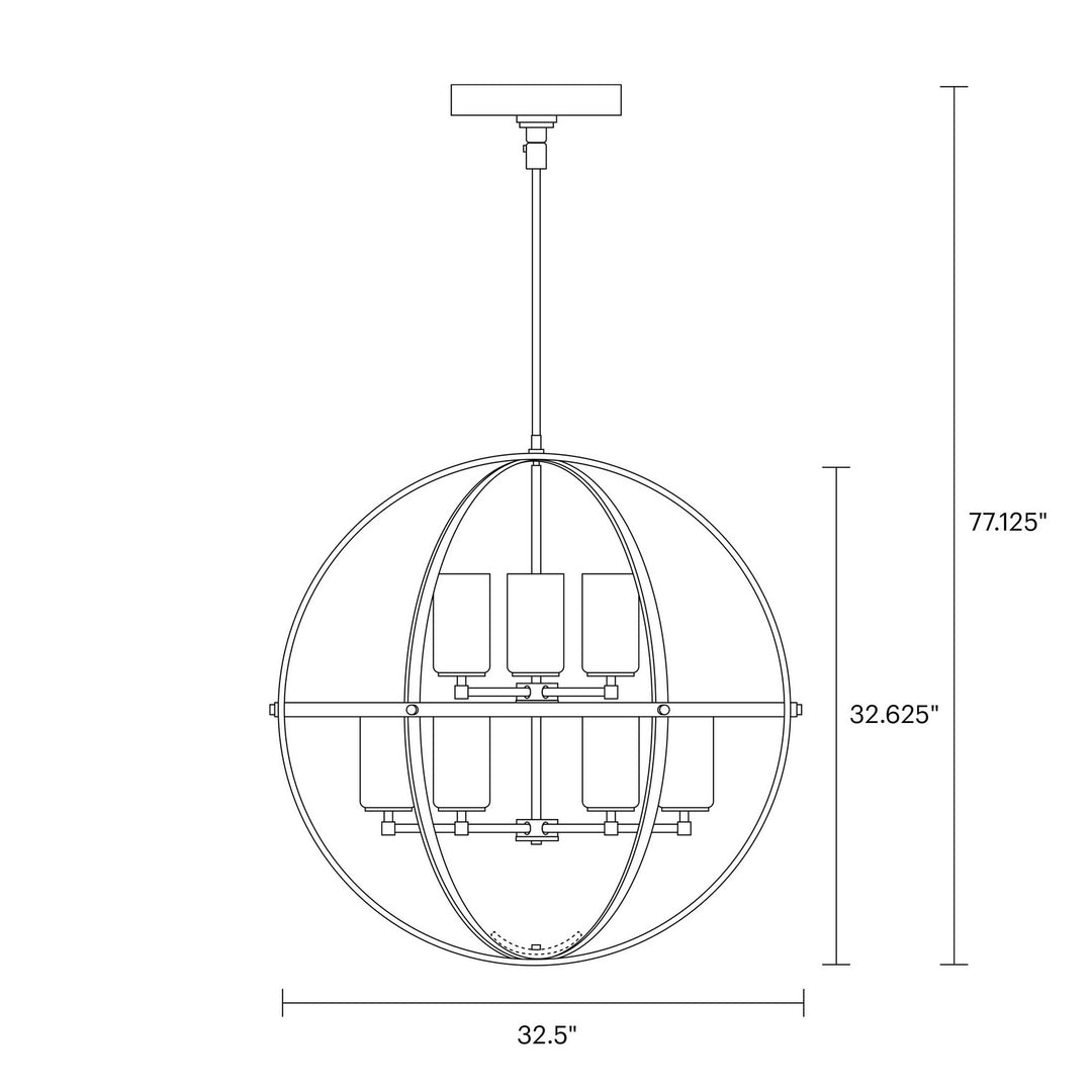 Generation Lighting. Nine Light Chandelier