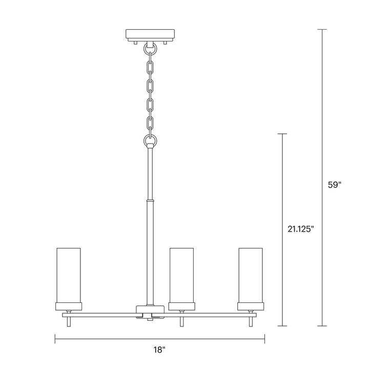 Visual Comfort Studio Three Light Chandelier