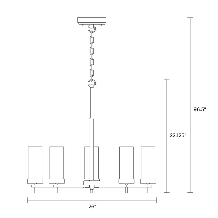 Visual Comfort Studio Five Light Chandelier