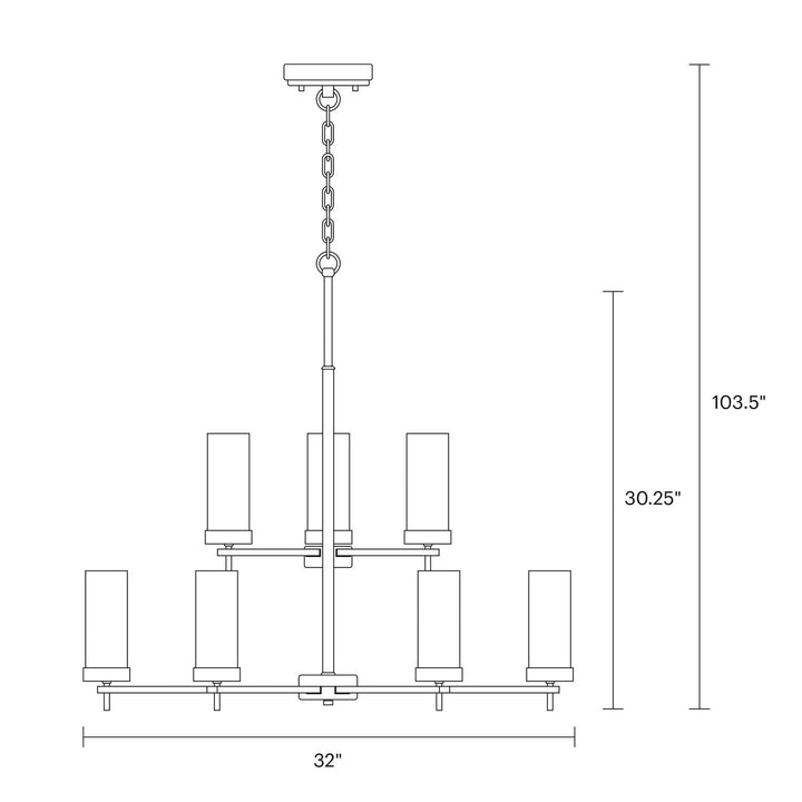 Visual Comfort Studio Nine Light Chandelier