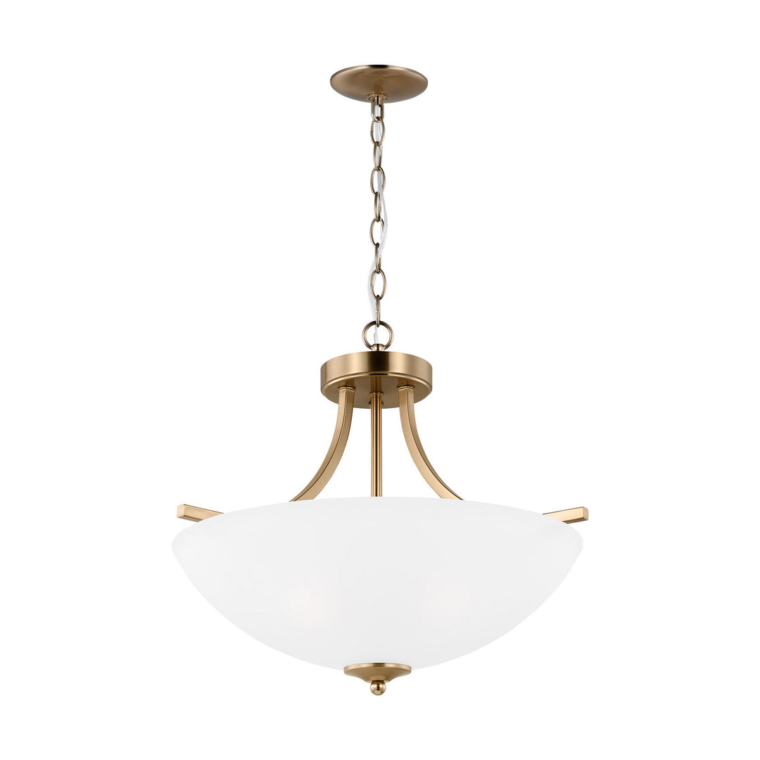 Generation Lighting. Three Light Semi-Flush Convertible Pendant