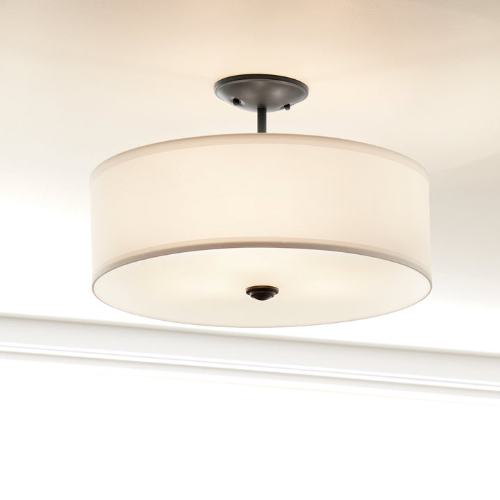 Kichler Three Light Semi Flush Mount