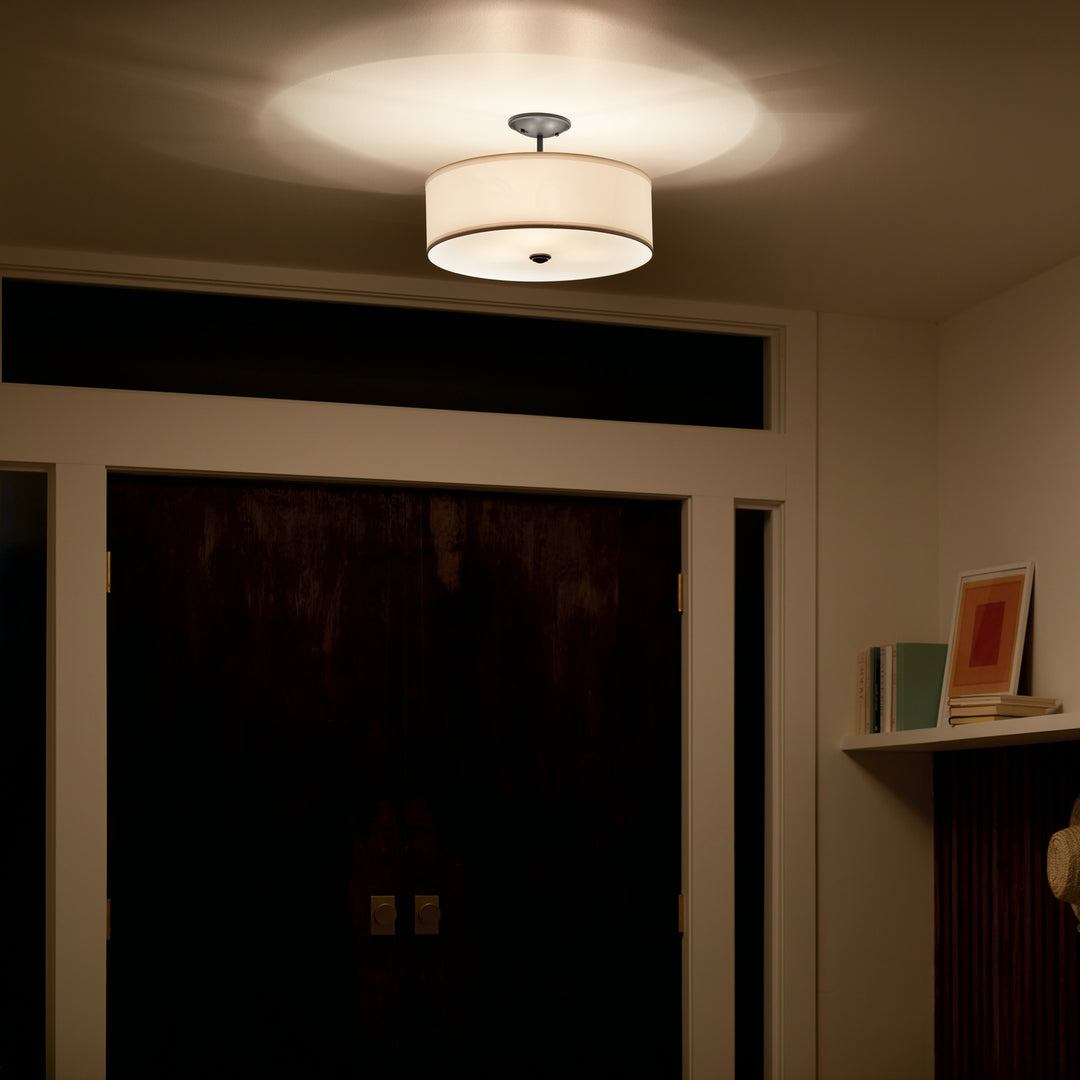 Kichler Three Light Semi Flush Mount