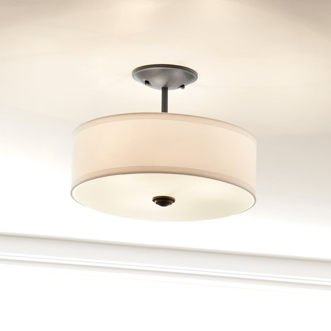 Kichler Three Light Semi Flush Mount