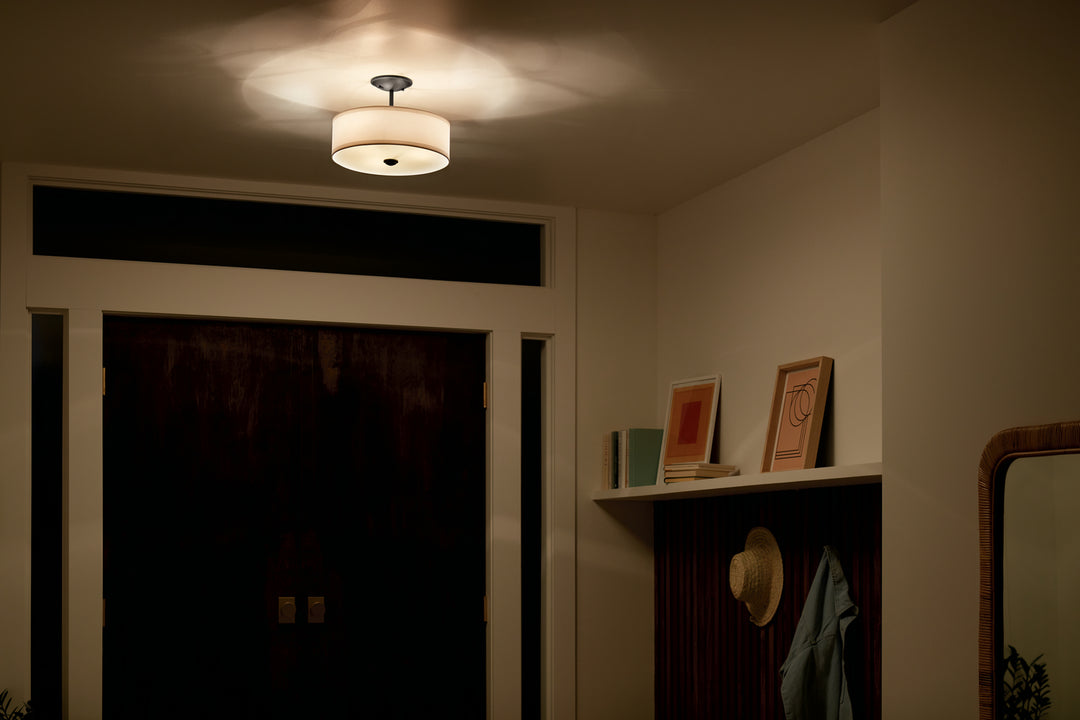 Kichler Three Light Semi Flush Mount