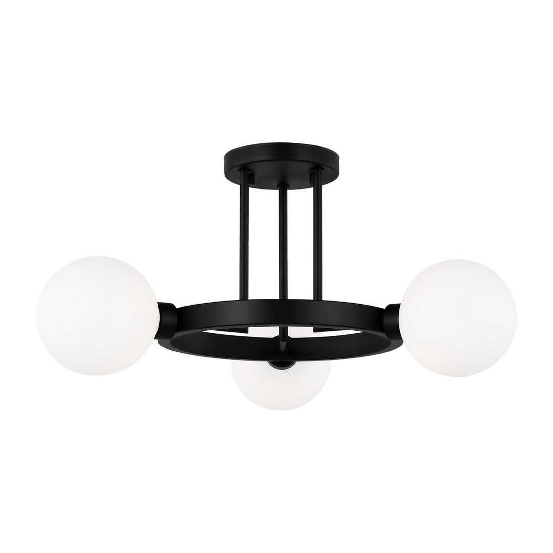 Visual Comfort Studio Three Light Semi-Flush Mount