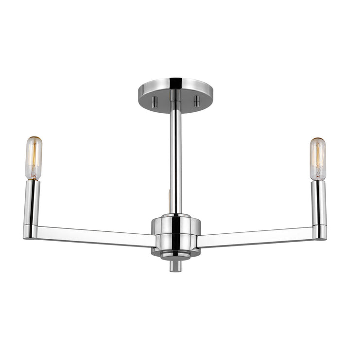 Visual Comfort Studio Three Light Semi-Flush Mount