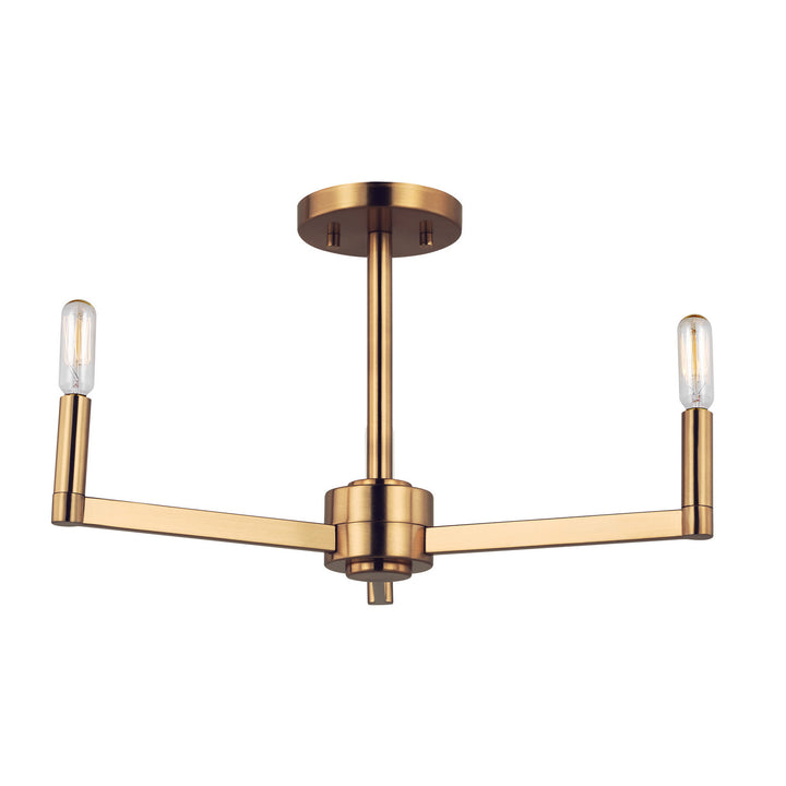 Visual Comfort Studio Three Light Semi-Flush Mount