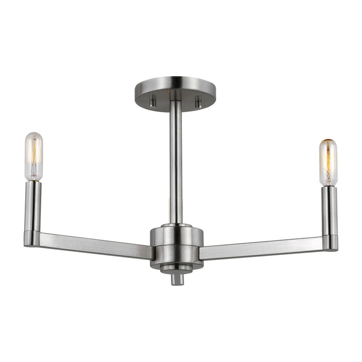 Visual Comfort Studio Three Light Semi-Flush Mount