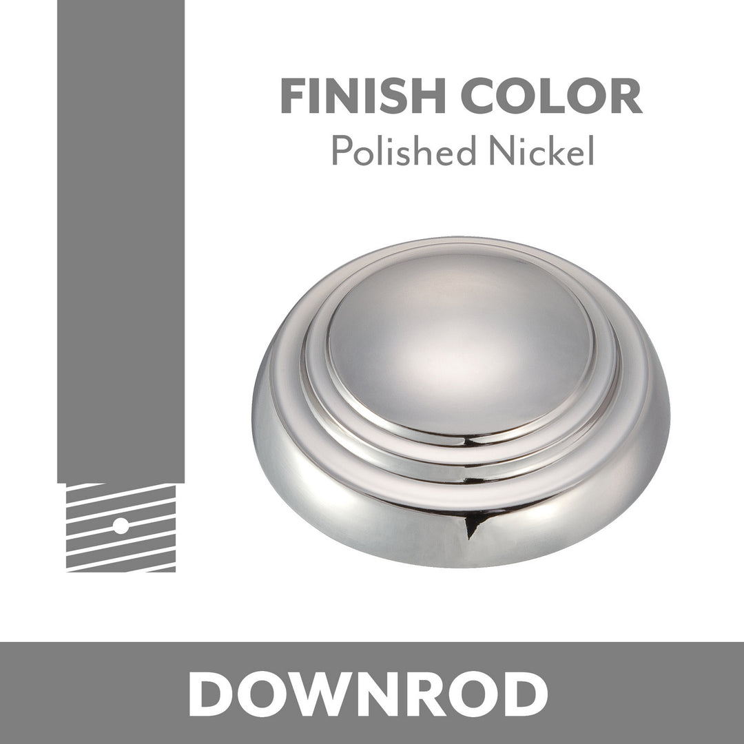 Ceiling Fan Downrod in Polished Nickel