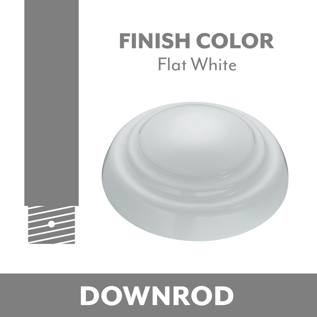Ceiling Fan Downrod in Flat White