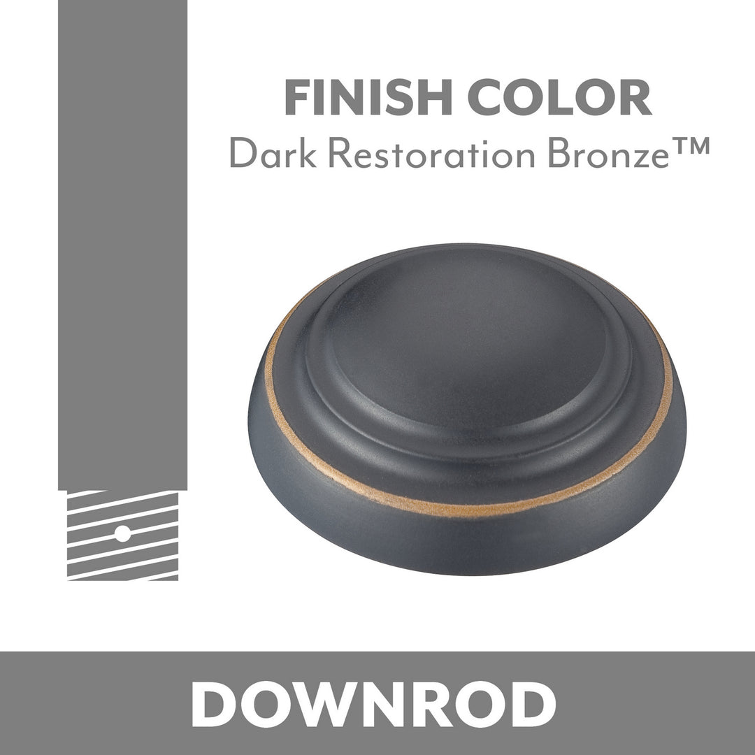 Ceiling Fan Downrod in Dark Restoration Bronze